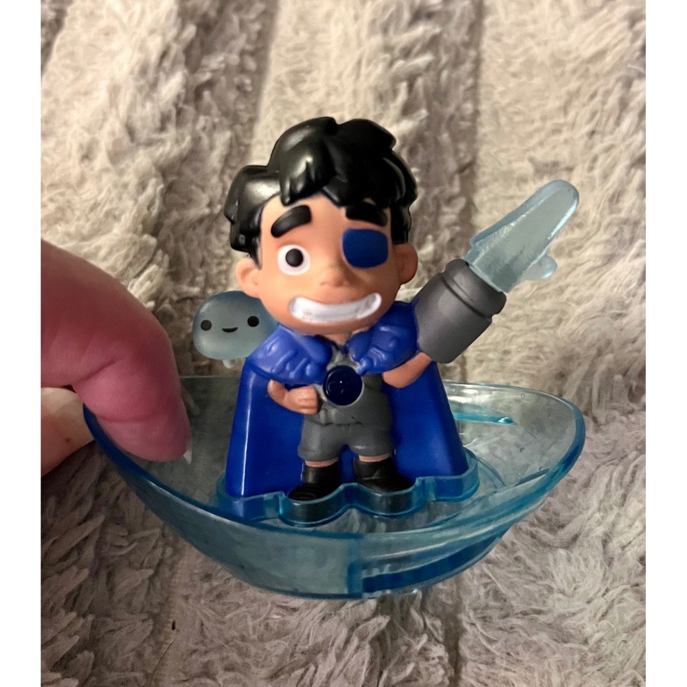 Fisher-Price Imaginext Blue Cape Eye Patch Figure with Translucent Blue Boat